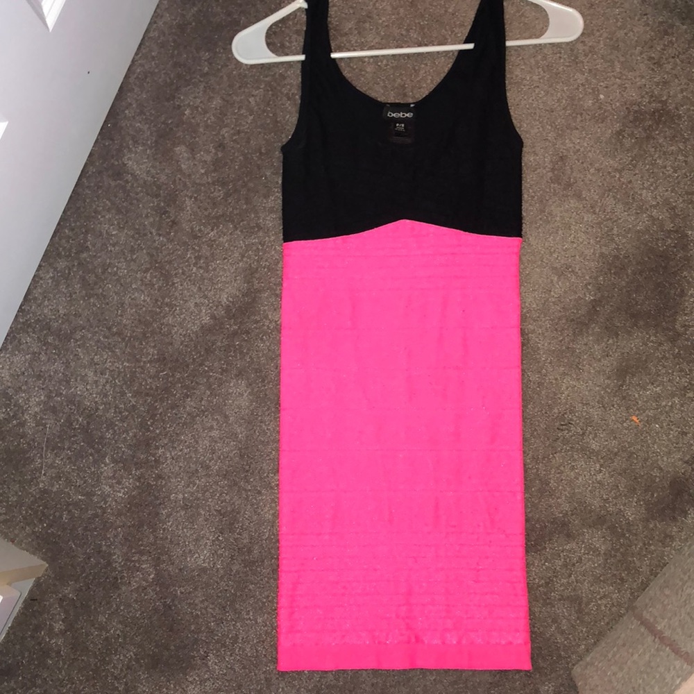Bebe Bright Pink Spandex Dreas